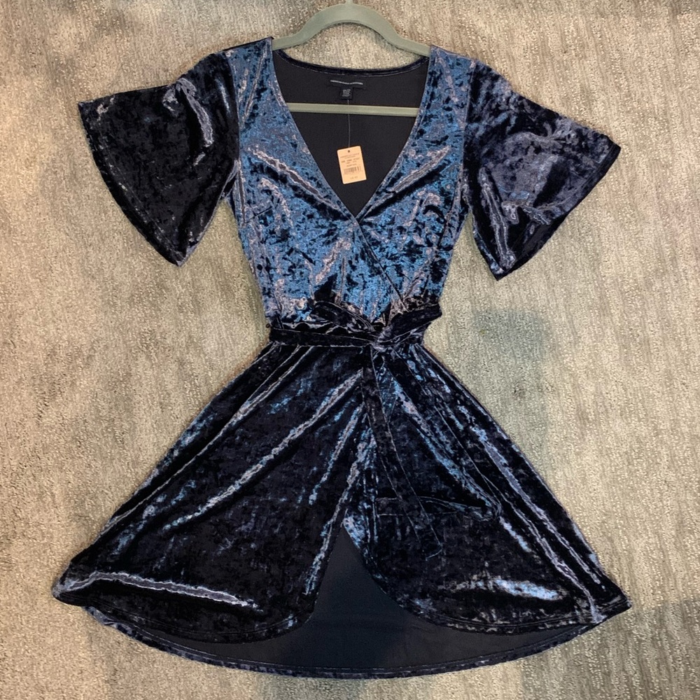 Navy Velvet Dress